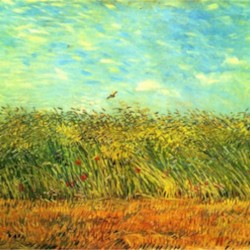 Wheat Field with a Lark by Van Gogh